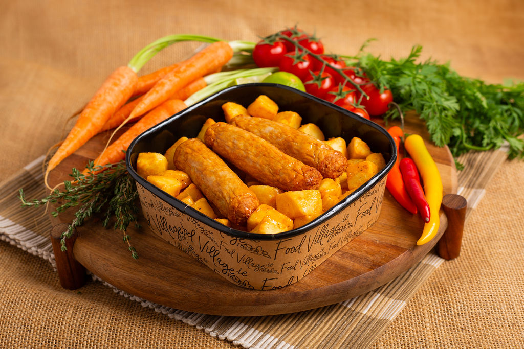 Food Village School Meals Sausages & Oven Baked Cubes<br />