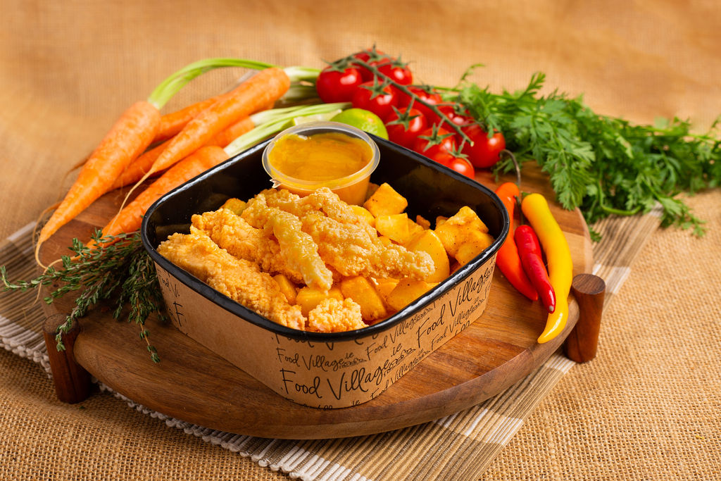 Food Village School Meals Spice Bag, Curry & Oven Baked Cubes