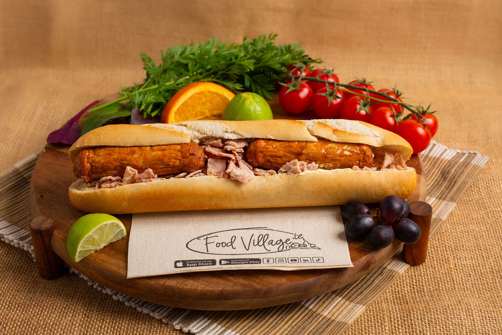 Food Village School Meals Sausage & Bacon Baguette