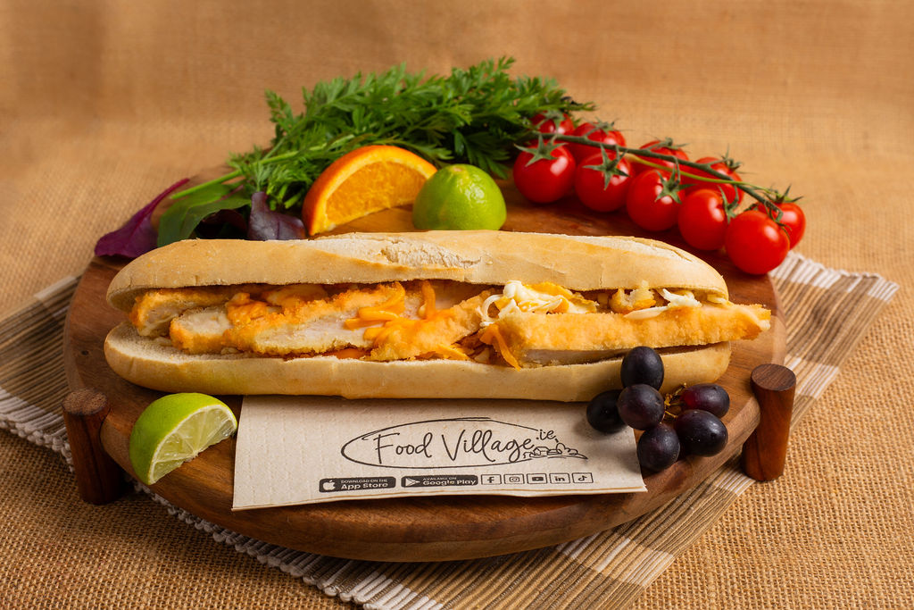 Food Village School Meals Plain Chicken & Cheese Baguette