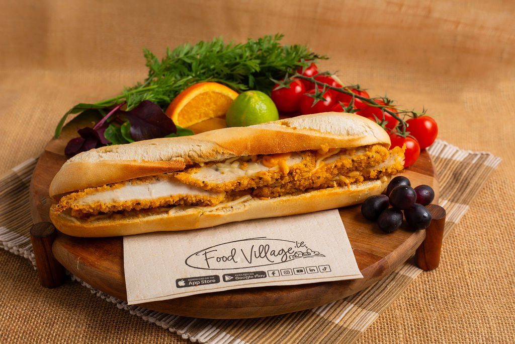 Food Village School Meals Southern Fried Chicken & Cheese Baguette