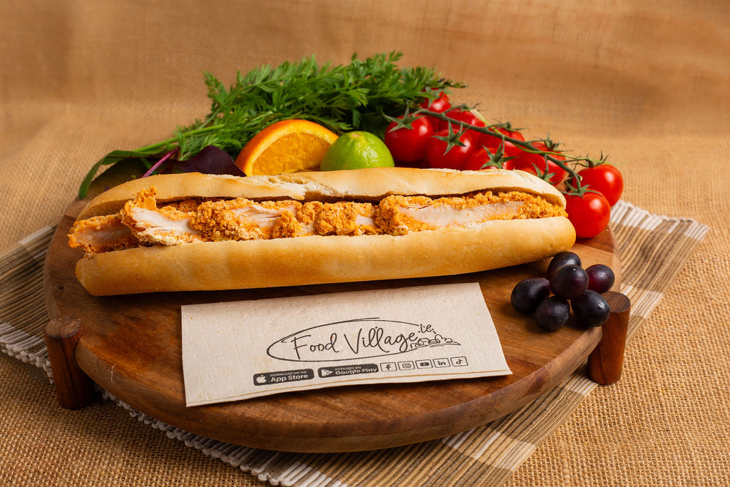 Food Village School Meals Southern Fried Chicken Fillet Baguette