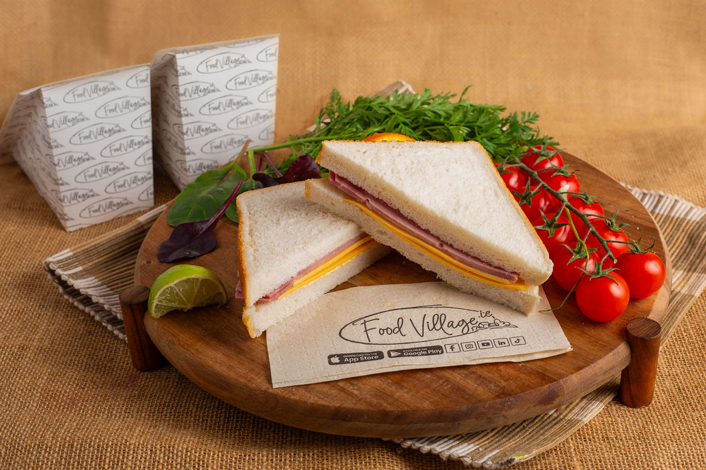 Food Village School Meals Ham & Cheese Sandwich on White Bread