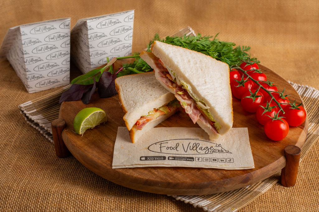 Food Village School Meals Bacon, Lettuce & Tomato on Mega-White Bread