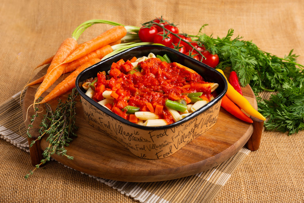 Food Village School Meals Vegetarian Penne Pasta Bolognese
