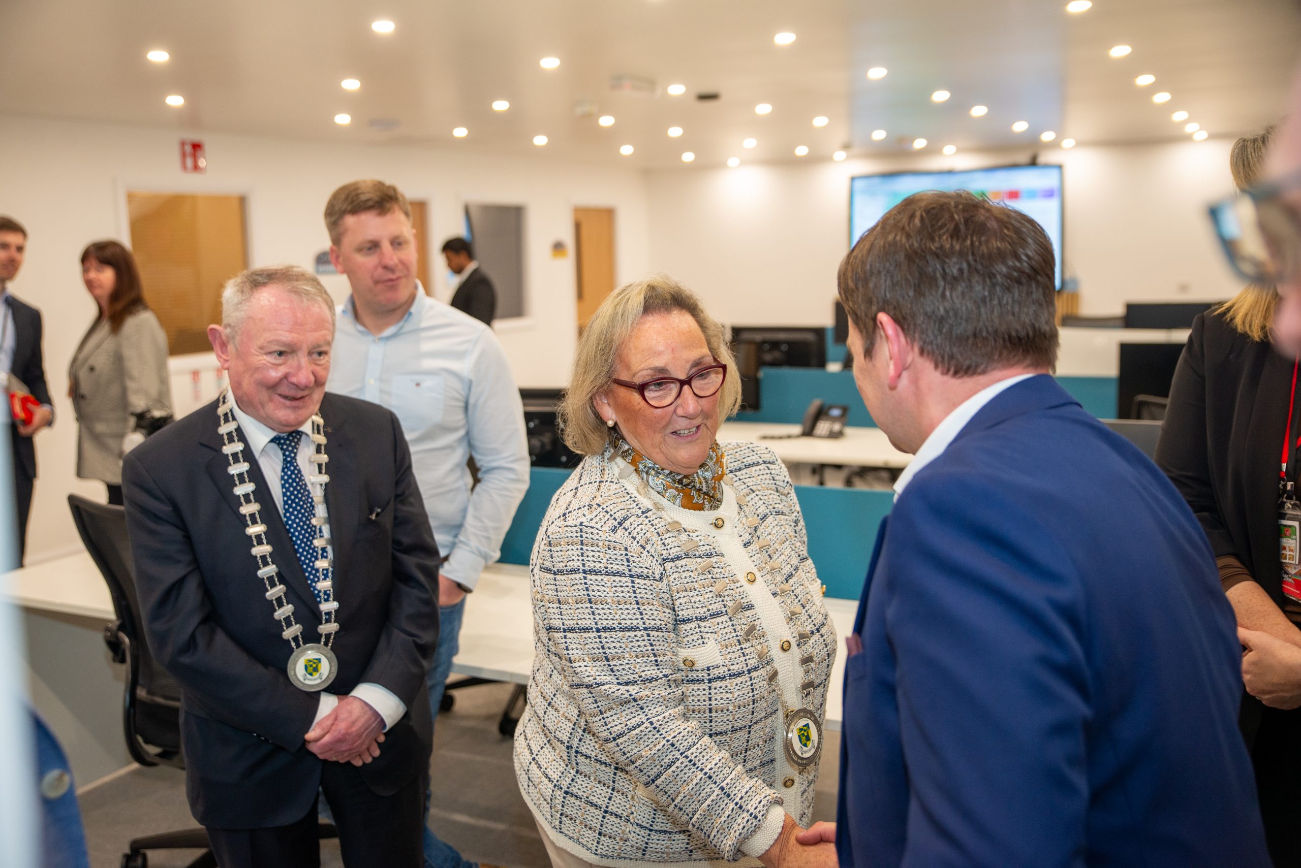 DSC_3521 Food Village welcoming guests during the launch of a refurbished school canteen, highlighting investment in school food facilities in Ireland.